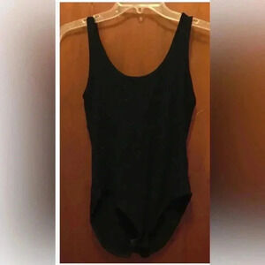 Woman ASOS Black Sleeveless Low Back Bodysuit Sz 2 Stretch Shirt Top